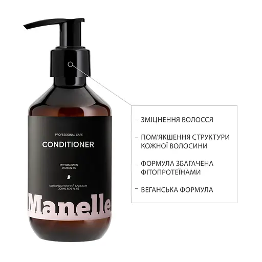 Кондиціонер для волосся Manelle Рrofessional Care Phytokeratin Vitamin B5 500 мл - фото 2