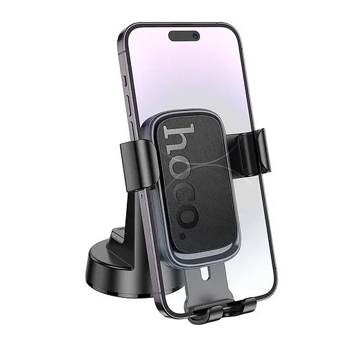 Автотримач для телефона HOCO H81 Vista Gravity Car holder (center console) Black Metal Gray - фото 6