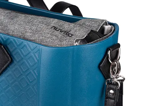 Сумка MyMia ручки эко-кожа, коврик, ремни для коляски, сине-черный Nuvita det0018663 - фото 7