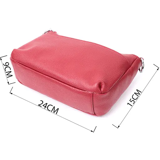 Сумка Vintage женская среднего размера на три отделения из натуральной кожи 24х15х9 см sum0027017 - фото 3