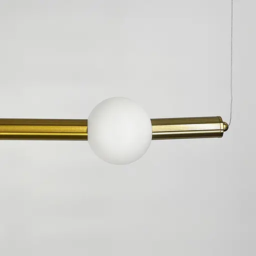 Светильник в горизонтальной форме 90 см с белым led шариком | Line F | Арт. YG518B/900 HL AB - фото 8