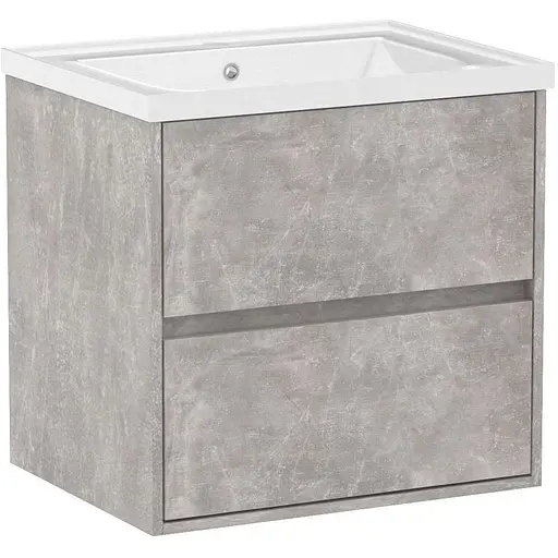 Тумба з умивальником Volle Teo 65 см бетон 15-88-61C - фото 1