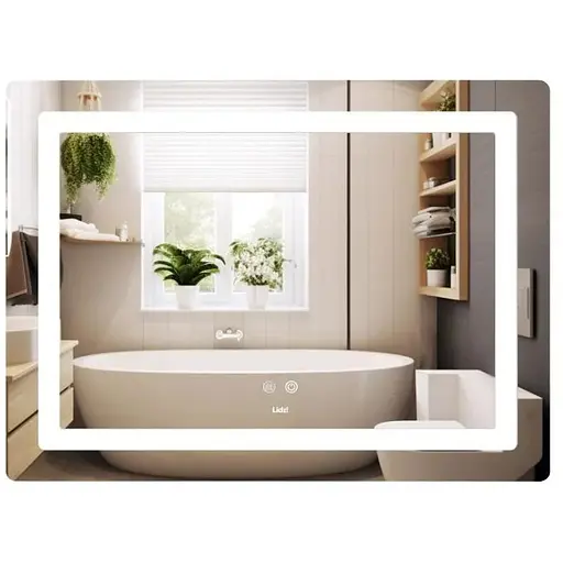 Дзеркало Lidz Kubis (KU2) 900х700 мм з LED-підсвічуванням Touch LD78LF90448452 - фото 1