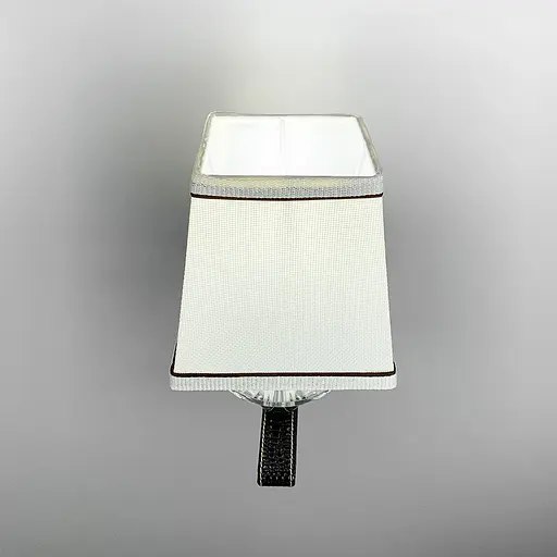 Бра з класичним тканинним абажуром та екошкірою Line F S 1449/1 BK - фото 2