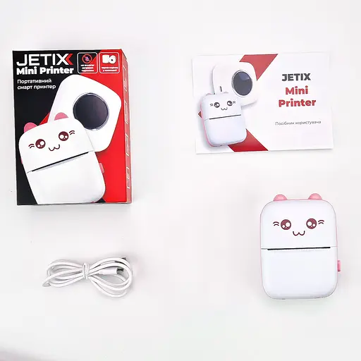 Портативный термопринтер JETIX Mini printer Pink - фото 10