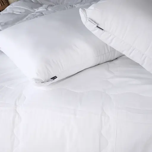 Летний постельный комплект MirSon Line Satin Light Pro Snow White Ecosilk Полуторный (2200010972245) - фото 3