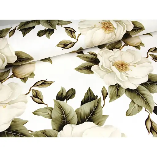 Комплект Ранер 170х30 см + серветки 30х40 см 16 шт водовідштовхувальний з 3D принтом Чайна квітка бежевий - фото 1