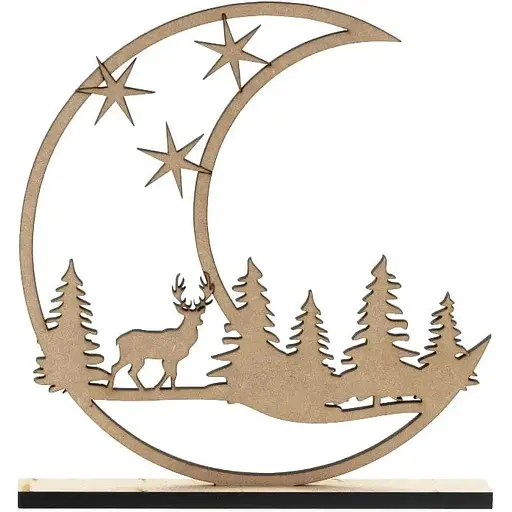 Заготовка на подставке Rosa Talent Елки и Олень ХДФ 17х2x18 см