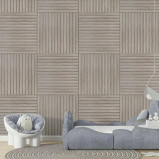 Покрытие виниловое самоклеющееся Wall Sticke 3D рейки 600х600х2,8мм SW-00003244 - фото 4