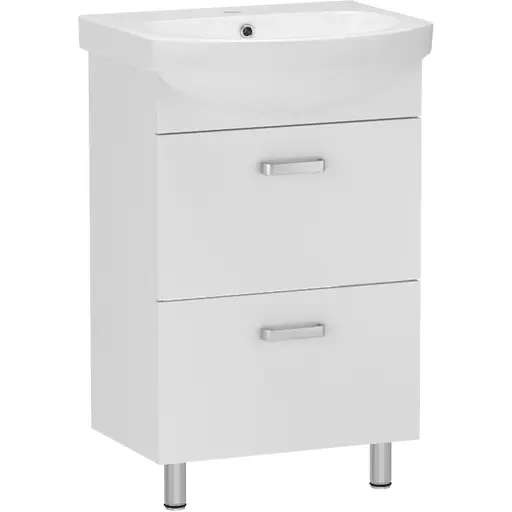 Тумба універсальна RJ Toft-L із умивальником Runa L81960000 60 см Білий RJFU026-4160WHSET(RJFU026-4160WH + L81960000) Білий - фото 1