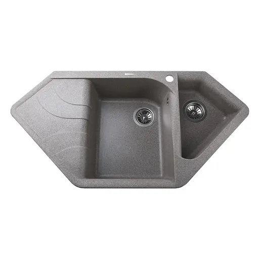 Гранітна мийка Globus Lux Garda мокко 1000x500 мм, Сірий - фото 1