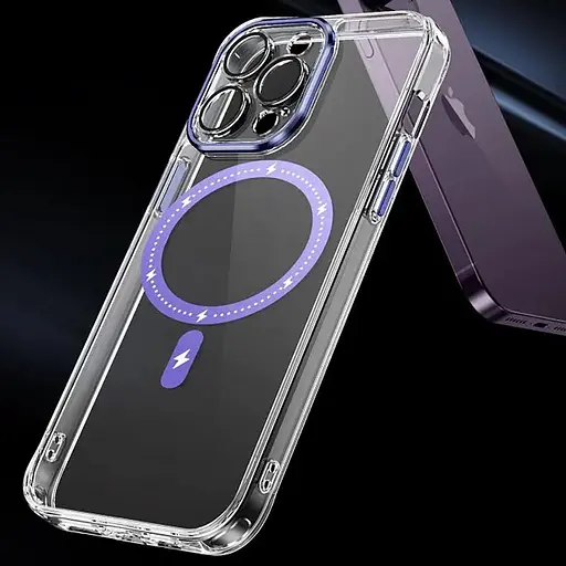 Чехол Epik TPU+PC Colorful with MagSafe для Apple iPhone 13 Pro Max 6.7 Purple - фото 8