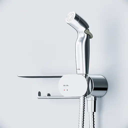 Гігієнічний душ прихованого монтажу Am.Pm Like з полицею хром F0202600, Хром - фото 6