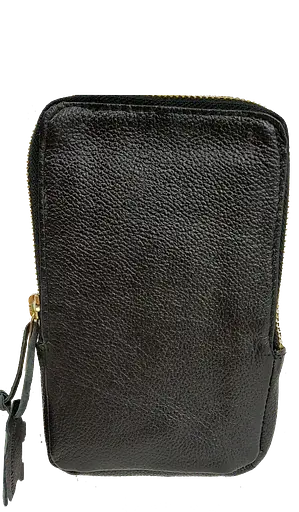 Невелика шкіряна сумка для телефону UP2 Fashion чорна sum0028777 - фото 3