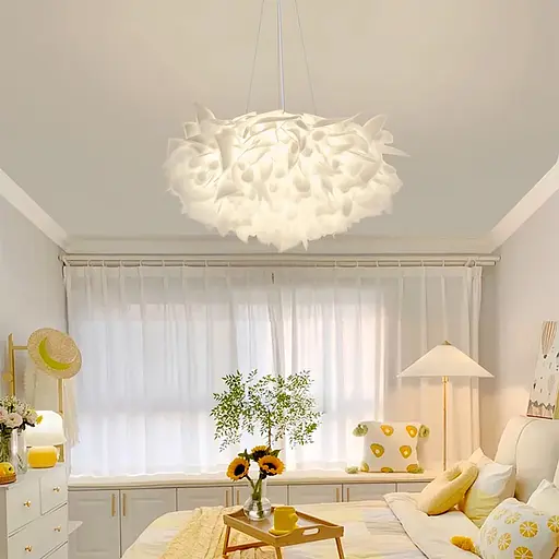 Підвісний світильник біла квітка з органічного пластику | Арт. MJ181-530 | Line F - фото 8