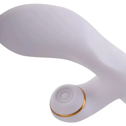 Вібратор-кролик з флогером Lockink Sevanda Whip Vibrating Massage Wand - White & Golden - фото 4