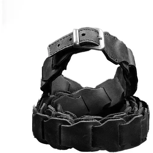 Женский кожаный бохо-ремень BlankNot Crazy Horse черный  - фото 1