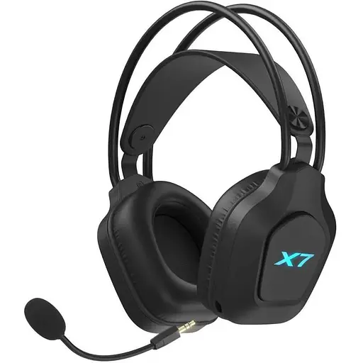 Наушники A4Tech беспроводные XR-200 черный bluetooth 5.3 / USB 2.4GHz / 3.5 мм микрофон с шумоподавлением динамики 50 мм RGB - фото 1