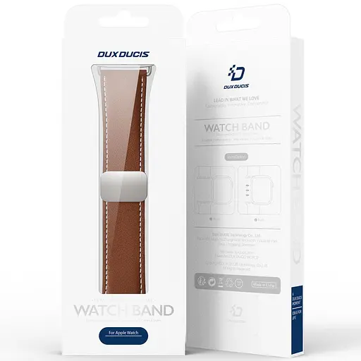 Ремешок Dux Ducis Genuine Leather для Apple Watch 42(ser.1-3)/44/45/46/49mm Brown - фото 5