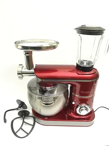 Кухонный комбайн тестомес блендер 3 в 1 Royalty Line RL-PKM-2200 Red - фото 2