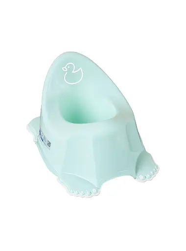 Детский горшок Утенок с противоскользящей резиной и музыкой Салатовый - фото 1