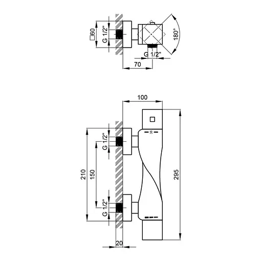 Змішувач для душу термостатичний Qtap Zkrouceny 40T105C - фото 5