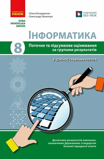 Інформатика. 8 клас. Поточне та підсумкове оцінювання та діагностувальні роботи