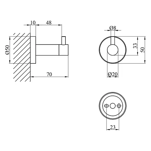 Крючок Kroner KRM Edelstahl Klassisch - ESG3705-1 (CV025643) - фото 4