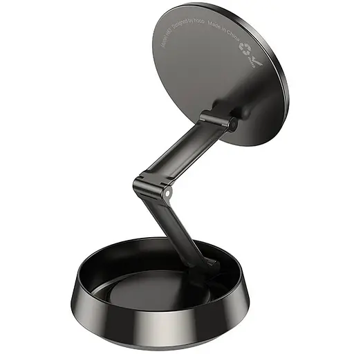 Автотримач Hoco H83 Metal ring magnetic (center console) Metal grey - фото 5