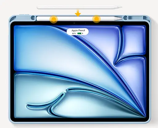 Чехол-книжка CDK для Apple iPad Air 13" M3 2025 экокожа/силикон Smart Case cлот cтилус (017899) white ice - фото 5