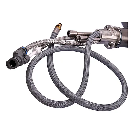 Змішувач для кухні на дві води з висувним виливом Zerix LUX-024 graphite ZX5557 Графіт - фото 5