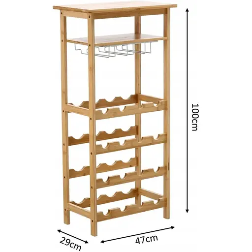 Винный стеллаж Chomik Wine бамбук - фото 9