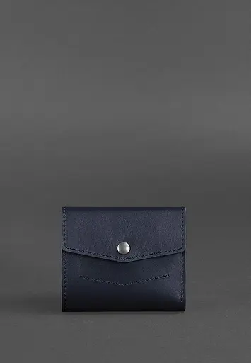 Кожаный кошелек 2.1 темно-синий Краст - фото 2