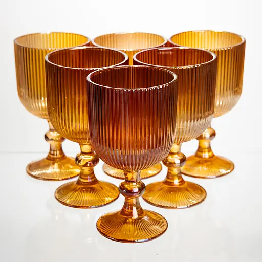 Набор бокалов для вина 6 штук 300 мл винные бокалы на ножке стеклянные фужеры для вина подарочные Yiwu HP-19-210 - фото 1