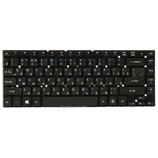 Клавиатура для ноутбука ACER Aspire 3830, 4830 черный, без фрейма (Win 7)