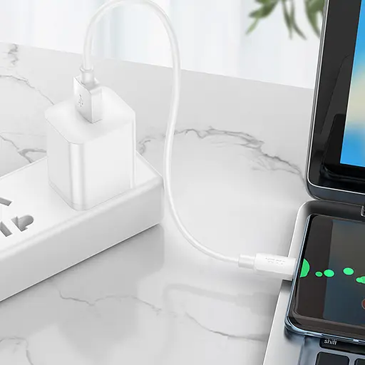 Дата кабель Hoco X96 Hyper USB to Type-C 27W (0.25m) White - фото 3