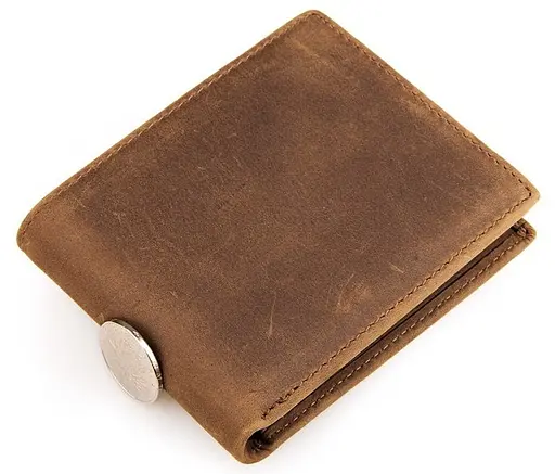 Мужской кожаный кошелек Vintage 11.5x9.5 см acs0015352 - фото 5