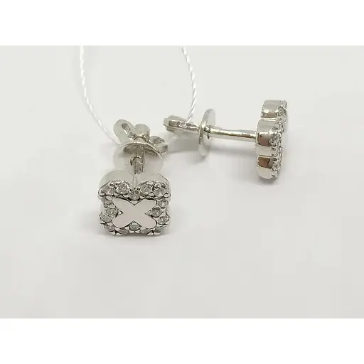 Золотые серьги-пуссеты Империя золота с фианитами. СП1167БИ - фото 2