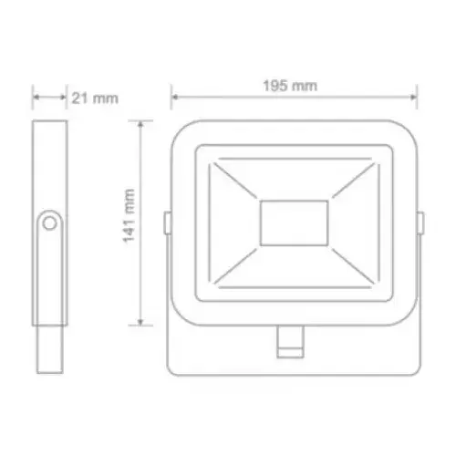 Светодиодный прожектор Maxus FL-01 2850лм IP65 5000K 30W (Черный) - фото 3