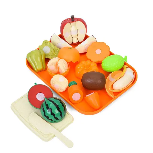 Дитячий ігровий набір "Продукти" Bambi W8016 на липучці, таця, дошка, ніж - фото 1