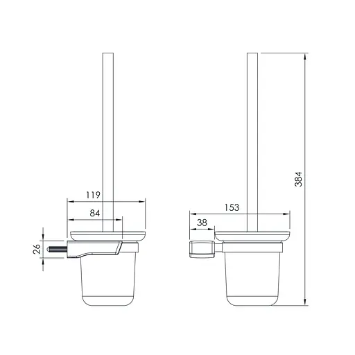 Йоржик для унітазу Imprese Grafiky ZMK041807260, Графіт - фото 2