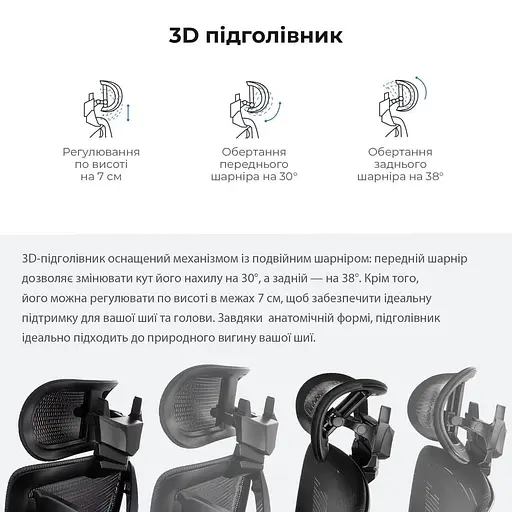 Ігрове крісло Anda Seat X-Air Mega Size XL Mesh Gray Twilight (AD-WY-01-GGSP) - фото 13