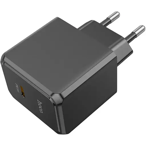 Мережевий зарядний пристрій Hoco CS13A Type-C 20W чорний - фото 1