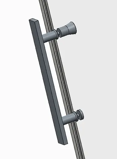 Двері в нішу Koer SR SD01-120x200-TR-01 прозоре скло Easy Clean 8 мм, хром KR5376, універсальні, прозорий, хром - фото 2