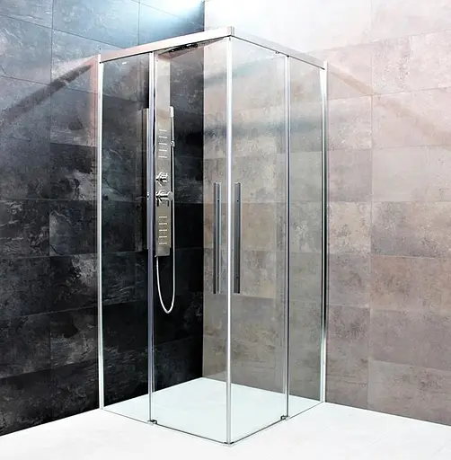 Душевая кабина Dusel DL194 Chrome 90x90, Универсальная, прозрачная, хром, 90x90 - фото 4