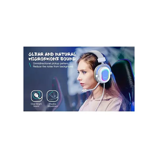 Навушники Fifine H6 RGB 7.1 White (H6W) - фото 11