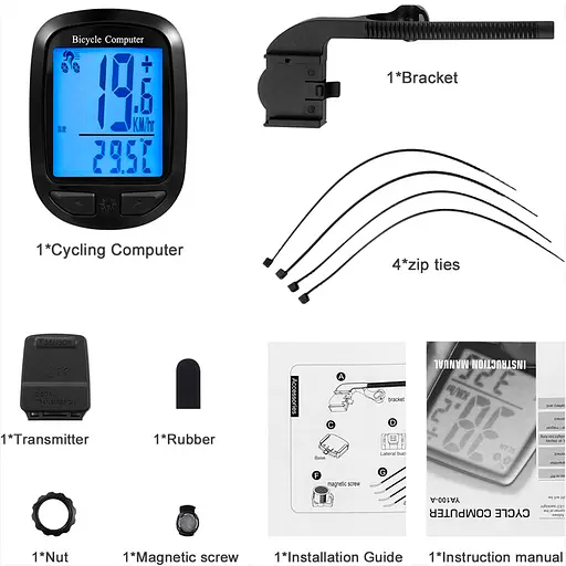 Беспроводной велокомпьютер YD100-A Waterproof с подсветкой (25 функций) - фото 3