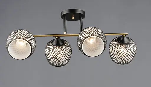 Люстра B A4436/4 медь+чёрный