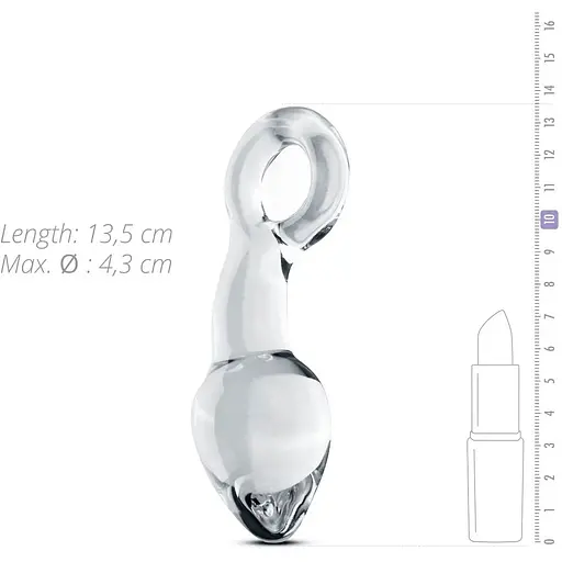 Стеклянный стимулятор простаты Gildo Glass Prostate Plug No. 13 - фото 3