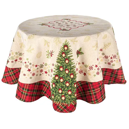 Скатерть гобеленовая Lefard Christmas Delight круглая 140 см (732-388)